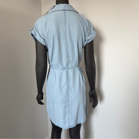 NWT Noisy May Light Wash Lyocell Utility Wrap Dress | Size S - Picture 8 of 8